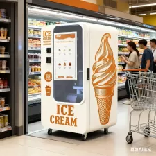 Máquina expendedora inteligente de helados - Dispensadora automática de yogur congelado y suave 24 / 7